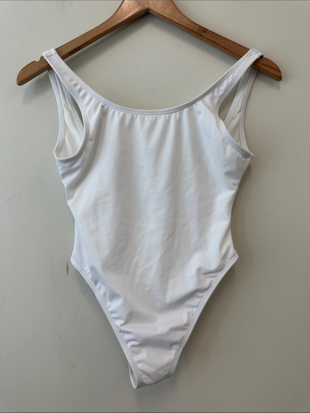 ASOS White Scoop-Neck One-Piece Swimsuit